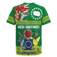 Cook Islands Meri Kiritimiti Rugby Jersey Christmas Turtle - Cooks Islands Emblems and Polynesian Art Pattern LT03 - Polynesian Pride