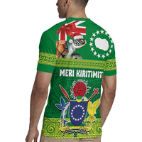 Cook Islands Meri Kiritimiti Rugby Jersey Christmas Turtle - Cooks Islands Emblems and Polynesian Art Pattern LT03 - Polynesian Pride