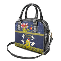Niue Monuina e Kilisimasi Shoulder Handbag Christmas Uga - Niue Map and Emblem with Hiapo Art Pattern