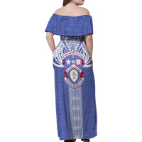 Tonga Apifoou School Family Matching Off Shoulder Maxi Dress and Hawaiian Shirt Ngatu and Polynesian Pattern LT03 - Polynesian Pride