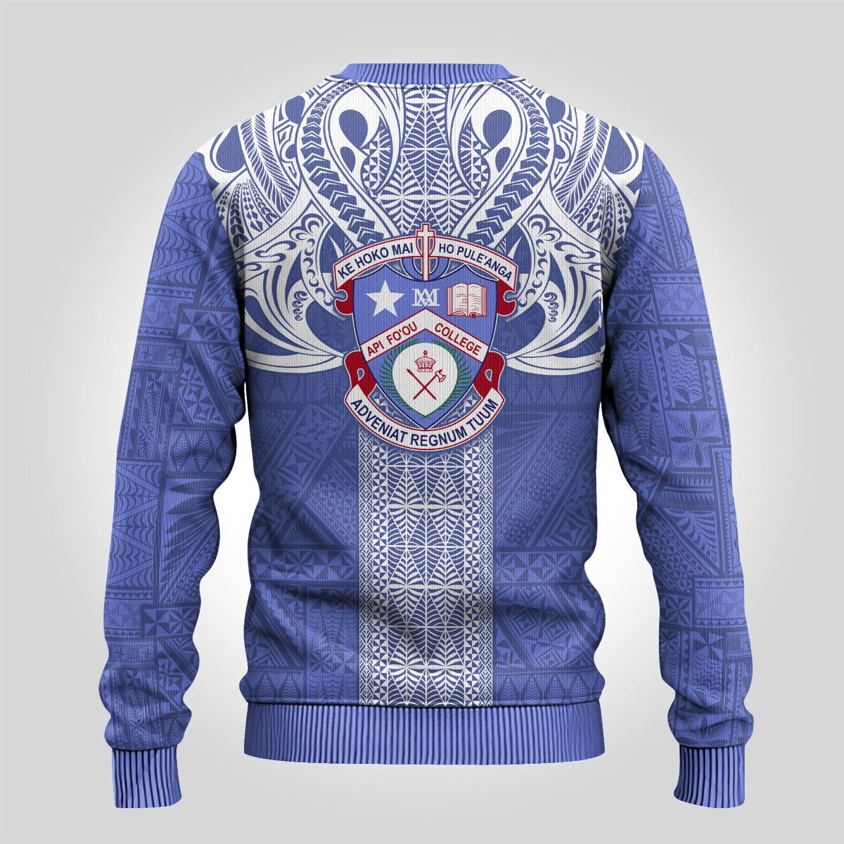 Tonga Apifoou School Ugly Christmas Sweater Ngatu and Polynesian Pattern LT03 - Polynesian Pride