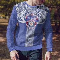 Tonga Apifoou School Ugly Christmas Sweater Ngatu and Polynesian Pattern LT03 - Polynesian Pride
