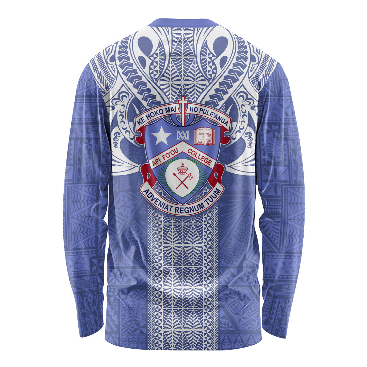 Tonga Apifoou School Long Sleeve Shirt Ngatu and Polynesian Pattern LT03 - Polynesian Pride