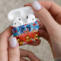 Hawaiian Love-Couple Dolphins and Flamingos AirPods Case LT03 - Polynesian Pride