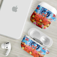 Hawaiian Love-Couple Dolphins and Flamingos AirPods Case LT03 - Polynesian Pride