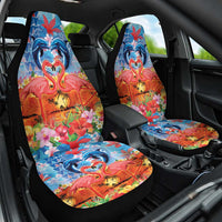 Hawaiian Love-Couple Dolphins and Flamingos Car Seat Cover LT03 One Size Multicolor - Polynesian Pride