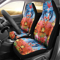Hawaiian Love-Couple Dolphins and Flamingos Car Seat Cover LT03 - Polynesian Pride