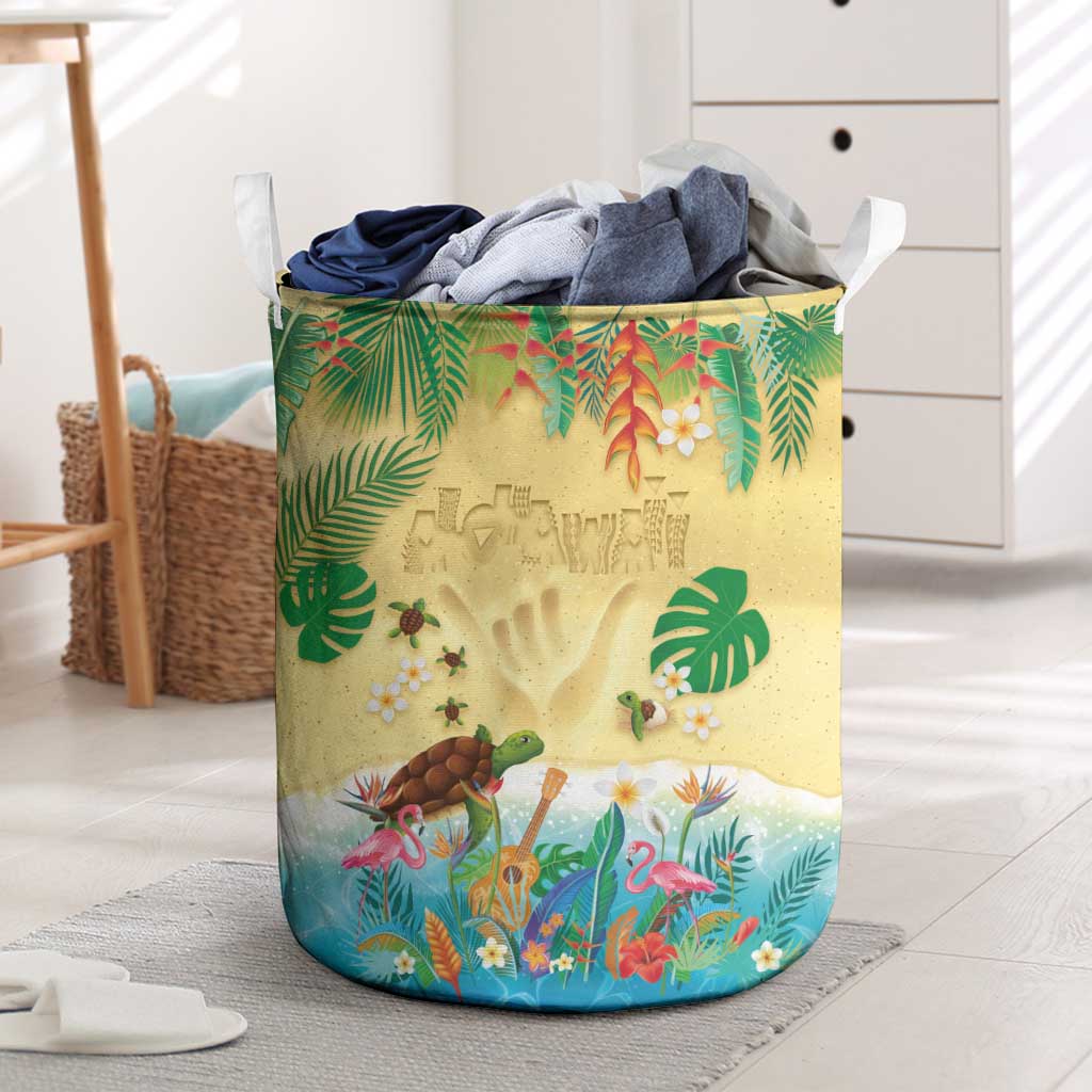 Hawaiian Alohawaii Laundry Basket Tropical Plants and Animals on The Beach LT03 Multicolor - Polynesian Pride