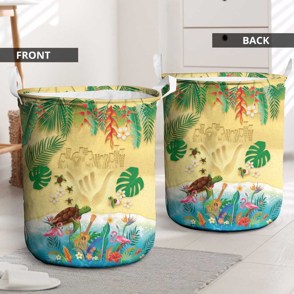 Hawaiian Alohawaii Laundry Basket Tropical Plants and Animals on The Beach LT03 - Polynesian Pride