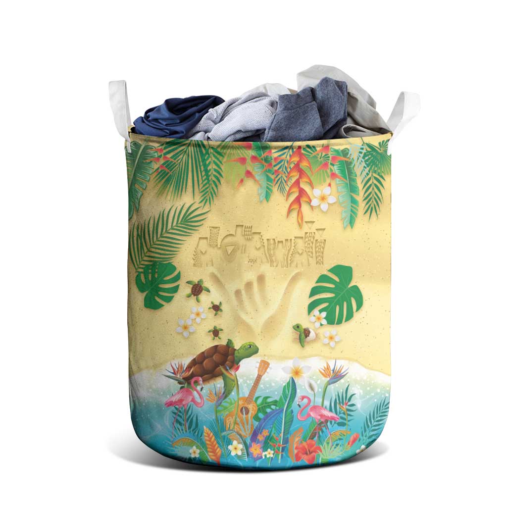 Hawaiian Alohawaii Laundry Basket Tropical Plants and Animals on The Beach LT03 - Polynesian Pride