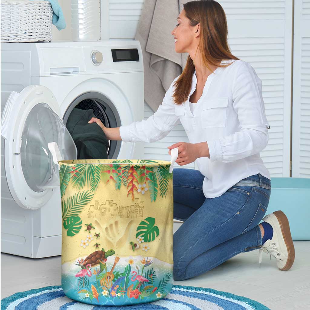 Hawaiian Alohawaii Laundry Basket Tropical Plants and Animals on The Beach LT03 - Polynesian Pride