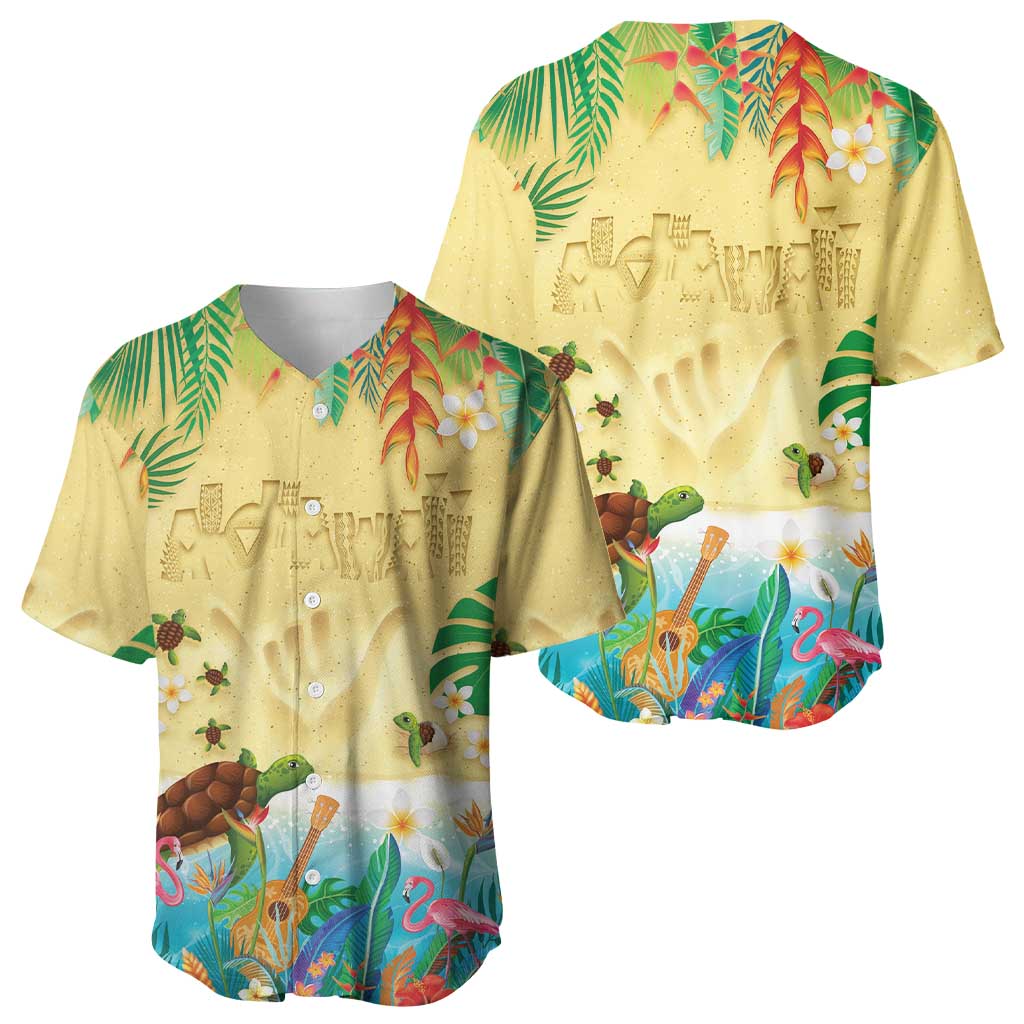 Hawaiian Alohawaii Baseball Jersey Tropical Plants and Animals on The Beach - Polynesian Pride