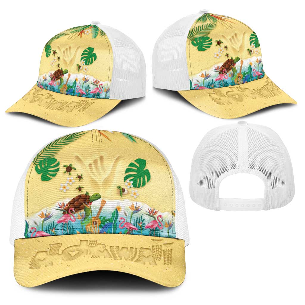Hawaiian Alohawaii Baseball Net Cap Tropical Plants and Animals on The Beach LT03 - Polynesian Pride