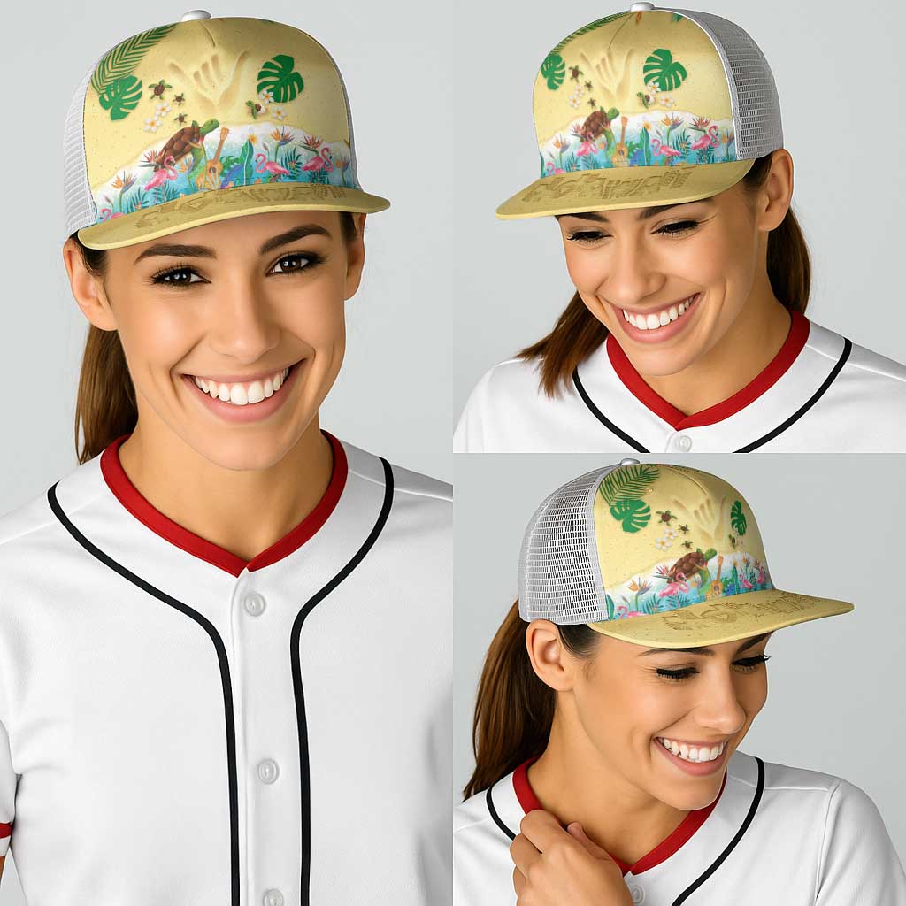 Hawaiian Alohawaii Baseball Net Cap Tropical Plants and Animals on The Beach LT03 - Polynesian Pride