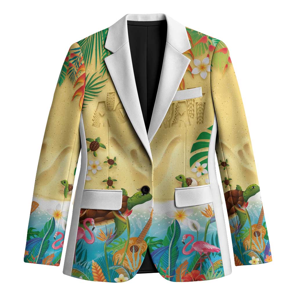 Hawaiian Alohawaii Blazer Tropical Plants and Animals on The Beach LT03 Unisex Multicolor - Polynesian Pride