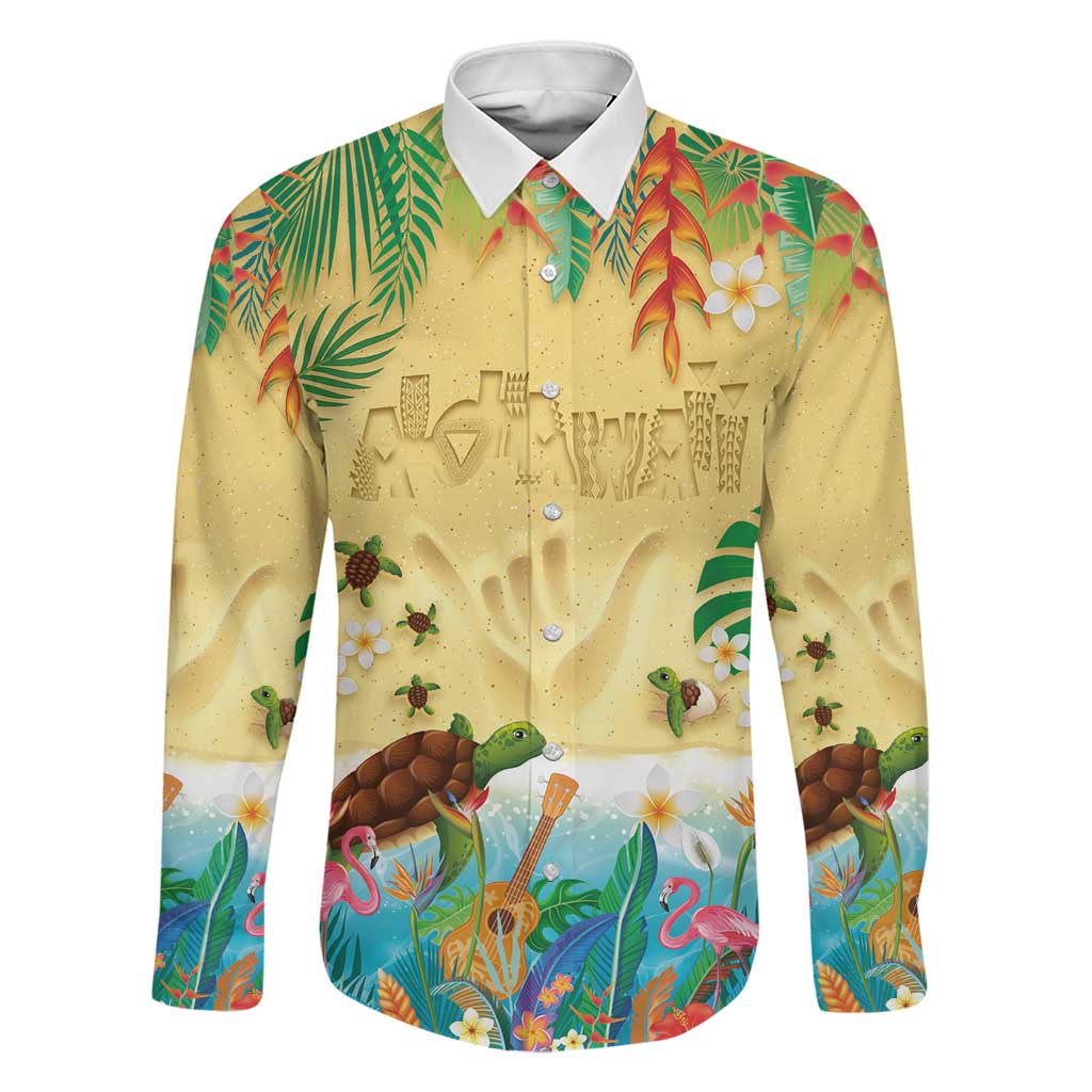 Hawaiian Alohawaii Family Matching Tank Maxi Dress and Hawaiian Shirt Tropical Plants and Animals on The Beach - Polynesian Pride