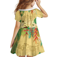Hawaiian Alohawaii Kid Short Sleeve Dress Tropical Plants and Animals on The Beach LT03 - Polynesian Pride