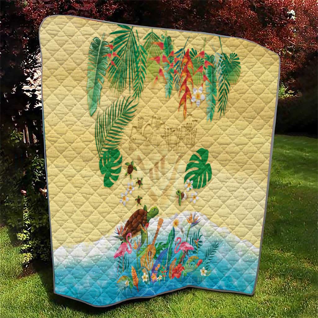 Hawaiian Alohawaii Quilt Tropical Plants and Animals on The Beach LT03 - Polynesian Pride