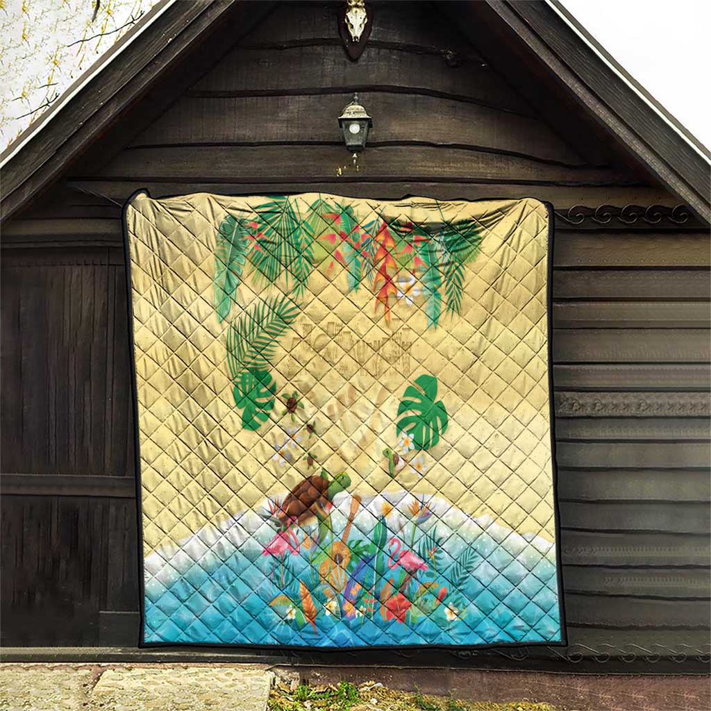 Hawaiian Alohawaii Quilt Tropical Plants and Animals on The Beach LT03 - Polynesian Pride