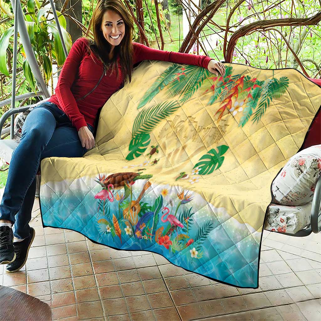 Hawaiian Alohawaii Quilt Tropical Plants and Animals on The Beach LT03 - Polynesian Pride