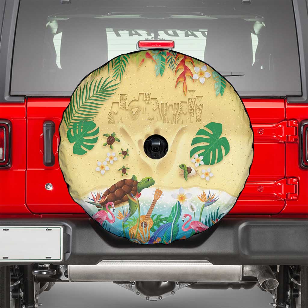 Hawaiian Alohawaii Spare Tire Cover Tropical Plants and Animals on The Beach LT03 - Polynesian Pride