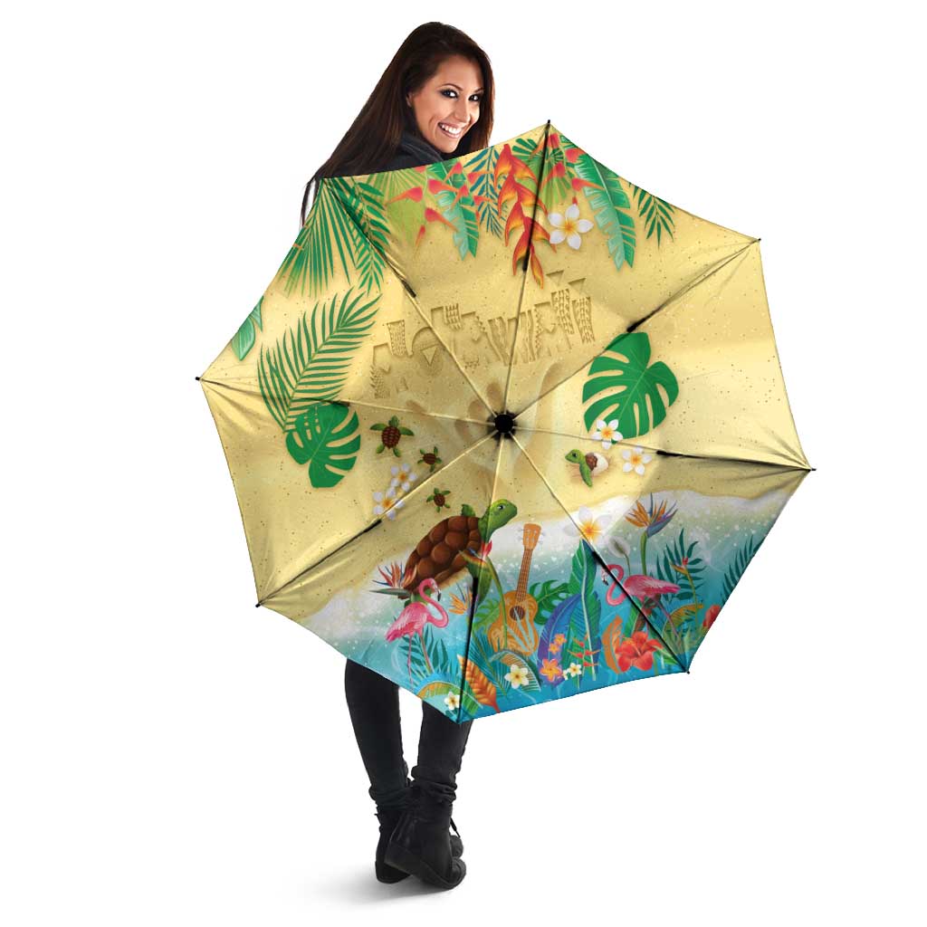 Hawaiian Alohawaii Umbrella Tropical Plants and Animals on The Beach LT03 - Polynesian Pride