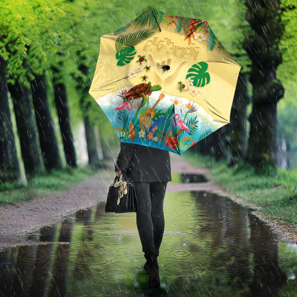 Hawaiian Alohawaii Umbrella Tropical Plants and Animals on The Beach LT03 - Polynesian Pride