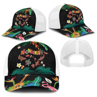 Hawaiian Alohawaii Baseball Net Cap Tribal Sea Animals Tattoo and Tropical Plants LT03 - Polynesian Pride