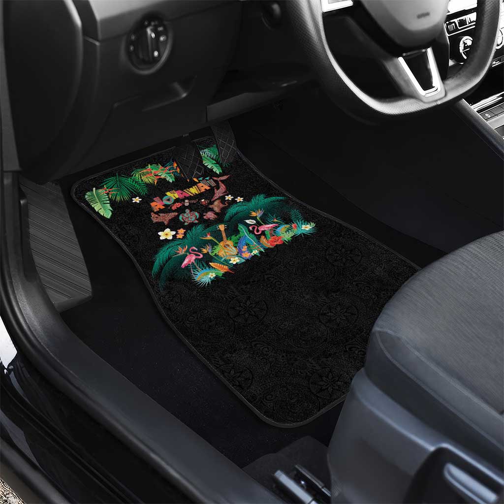 Hawaiian Alohawaii Car Mats Tribal Sea Animals Tattoo and Tropical Plants LT03 - Polynesian Pride