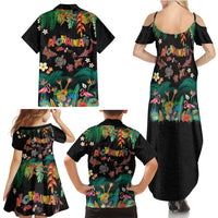 Hawaiian Alohawaii Family Matching Summer Maxi Dress and Hawaiian Shirt Tribal Sea Animals Tattoo and Tropical Plants LT03 - Polynesian Pride