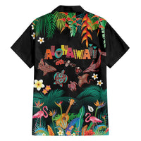 Hawaiian Alohawaii Family Matching Summer Maxi Dress and Hawaiian Shirt Tribal Sea Animals Tattoo and Tropical Plants LT03 - Polynesian Pride