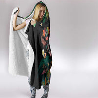 Hawaiian Alohawaii Hooded Blanket Tribal Sea Animals Tattoo and Tropical Plants - Polynesian Pride