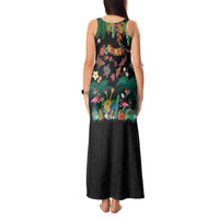 Hawaiian Alohawaii Tank Maxi Dress Tribal Sea Animals Tattoo and Tropical Plants - Polynesian Pride