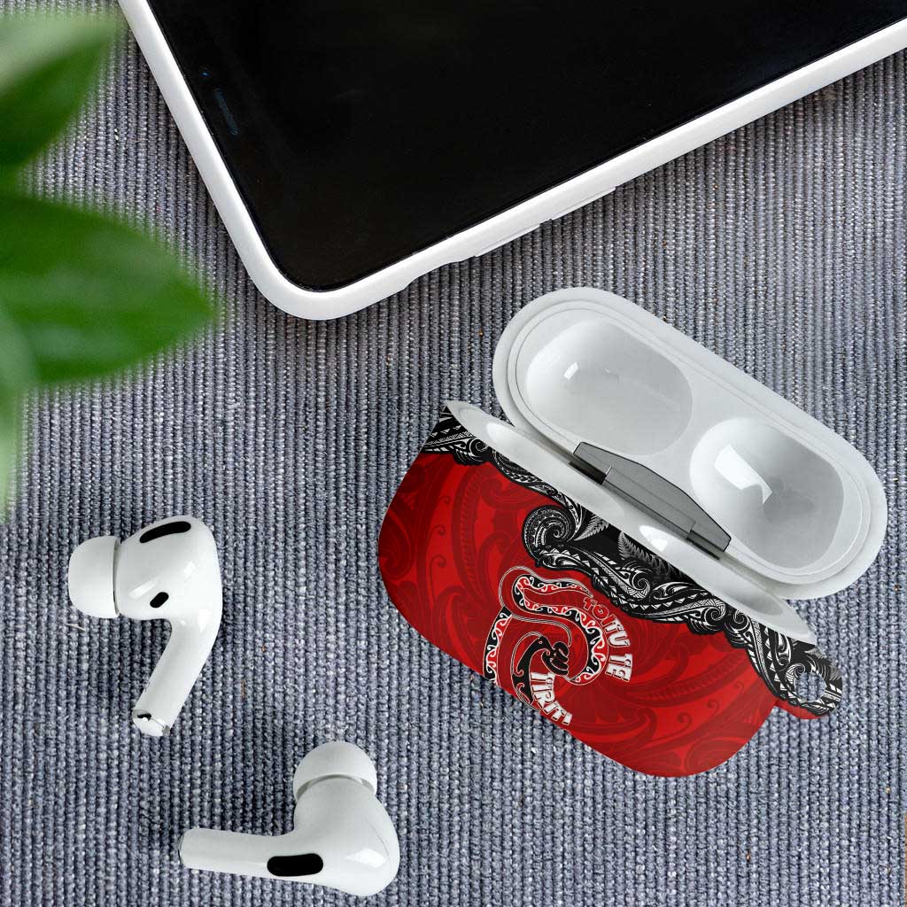 Aotearoa Toitu Te Tiriti AirPods Case Taniwha Tribal Motifs