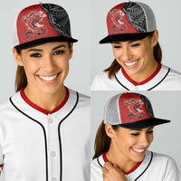 Aotearoa Toitu Te Tiriti Baseball Net Cap Taniwha Tribal Motifs