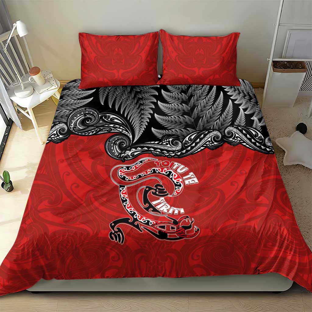 Aotearoa Toitu Te Tiriti Bedding Set Taniwha Tribal Motifs LT03 - Polynesian Pride