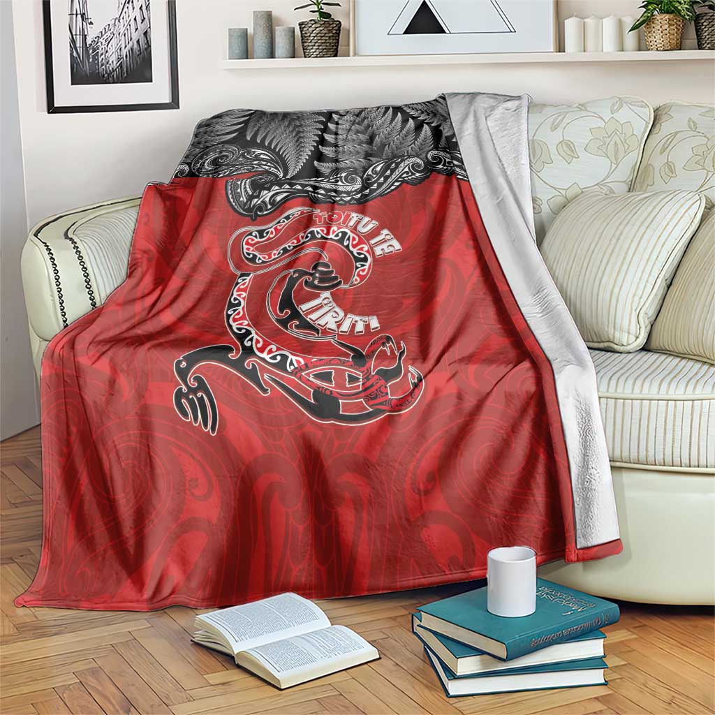 Aotearoa Toitu Te Tiriti Blanket Taniwha Tribal Motifs LT03 Multicolor - Polynesian Pride