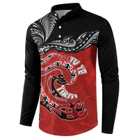 Personalised Aotearoa Toitu Te Tiriti Button Sweatshirt Taniwha Tribal Motifs LT03 - Polynesian Pride