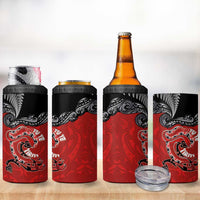 Aotearoa Toitu Te Tiriti 4 in 1 Can Cooler Tumbler Taniwha Tribal Motifs