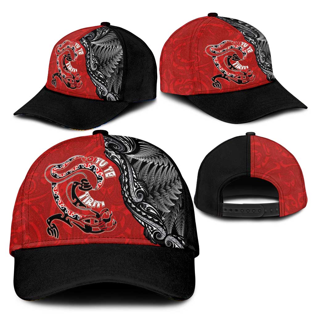 Aotearoa Toitu Te Tiriti Classic Cap Taniwha Tribal Motifs LT03 - Polynesian Pride