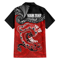 Personalised Aotearoa Toitu Te Tiriti Family Matching Short Sleeve Bodycon Dress and Hawaiian Shirt Taniwha Tribal Motifs LT03 - Polynesian Pride