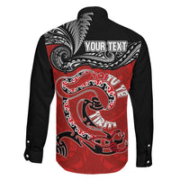 Personalised Aotearoa Toitu Te Tiriti Family Matching Short Sleeve Bodycon Dress and Hawaiian Shirt Taniwha Tribal Motifs LT03 - Polynesian Pride