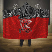 Aotearoa Toitu Te Tiriti Hooded Blanket Taniwha Tribal Motifs LT03 - Polynesian Pride