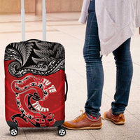 Aotearoa Toitu Te Tiriti Luggage Cover Taniwha Tribal Motifs LT03 Multicolor - Polynesian Pride