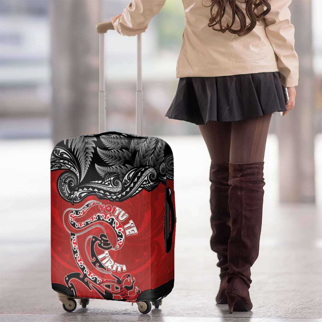 Aotearoa Toitu Te Tiriti Luggage Cover Taniwha Tribal Motifs LT03 - Polynesian Pride