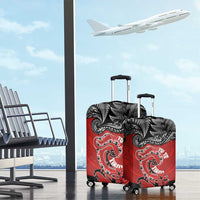 Aotearoa Toitu Te Tiriti Luggage Cover Taniwha Tribal Motifs LT03 - Polynesian Pride