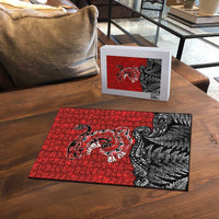 Aotearoa Toitu Te Tiriti Puzzle Taniwha Tribal Motifs