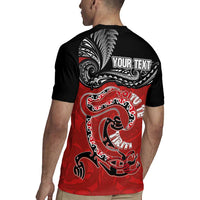Personalised Aotearoa Toitu Te Tiriti Rugby Jersey Taniwha Tribal Motifs LT03 - Polynesian Pride