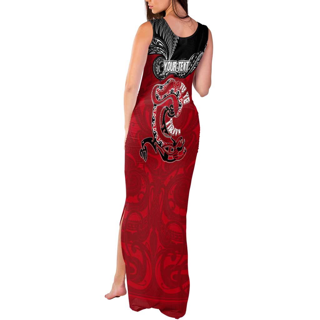 Personalised Aotearoa Toitu Te Tiriti Tank Maxi Dress Taniwha Tribal Motifs