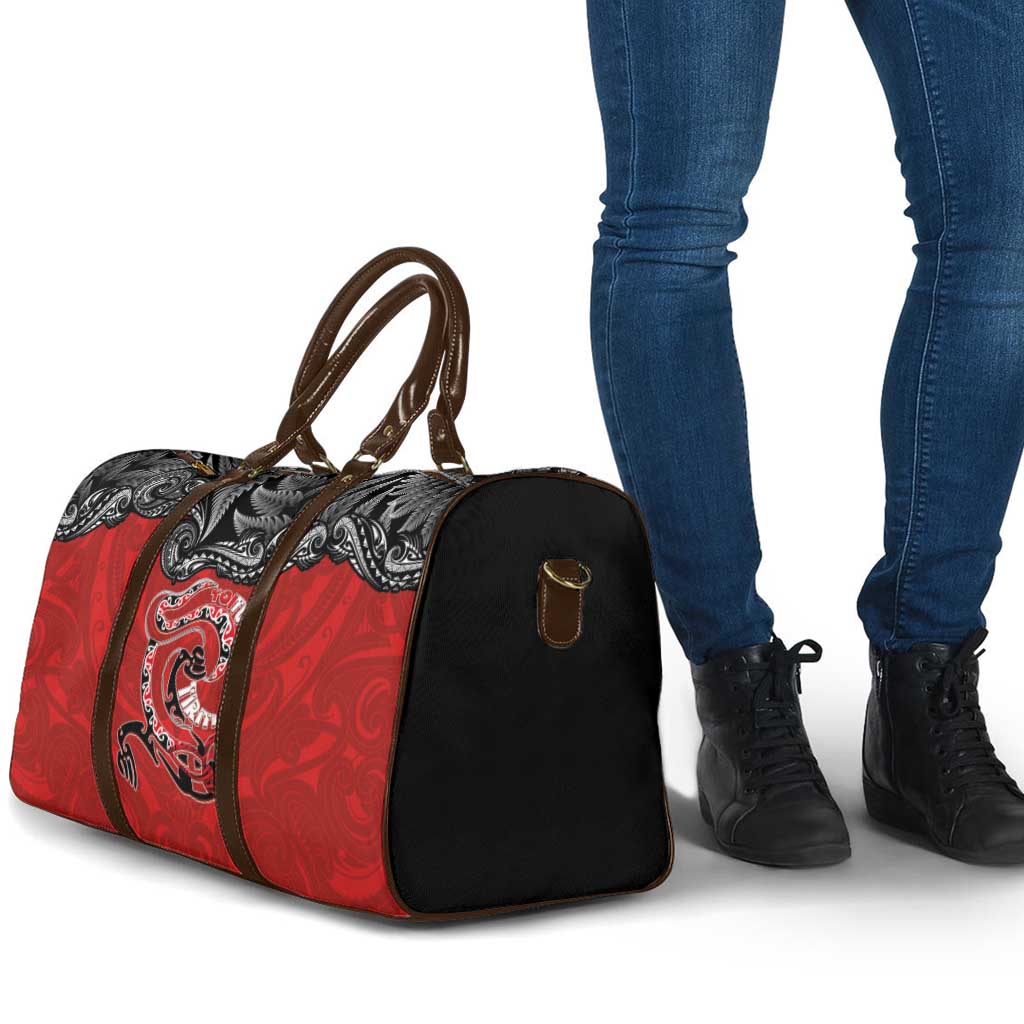 Aotearoa Toitu Te Tiriti Travel Bag Taniwha Tribal Motifs LT03 - Polynesian Pride